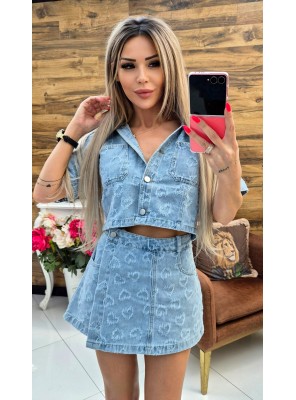 Дънков сет с пола панталон milica